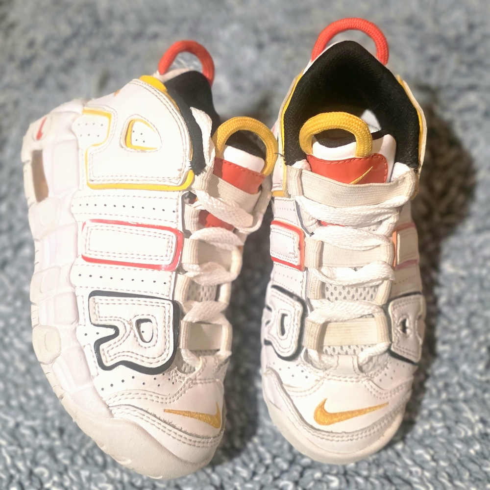 Nike Kids White and Red Sneakers